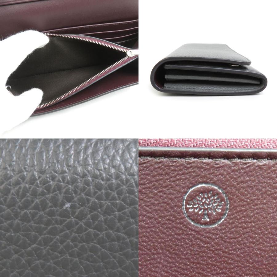 Mulberry マルベリー 二つ折り長財布 レザー グレー : ブランド 