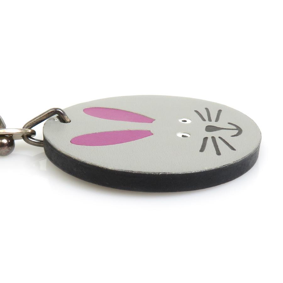 HERMES（エルメス） チャーム ウサギ ラビット レザー グレー