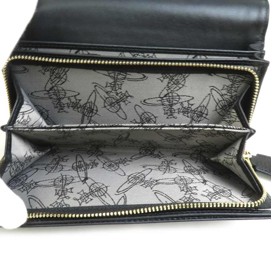 ヴィヴィアンウエストウッド Vivienne Westwood 二つ折り長財布 レザー