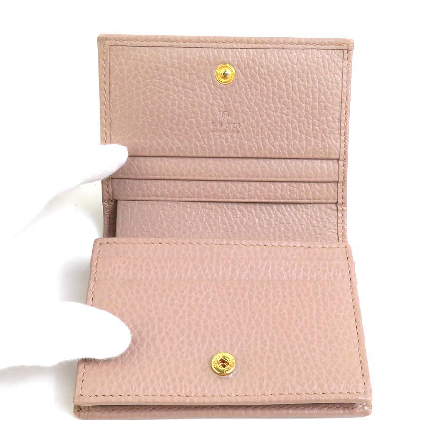GUCCI（グッチ） 二つ折り財布 レザー ベージュ : ブランドバリュー