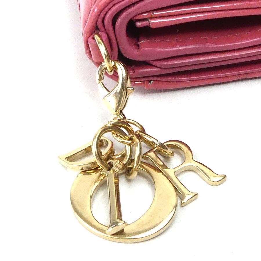 クリスチャンディオール Christian Dior 三つ折り財布 パテントレザー