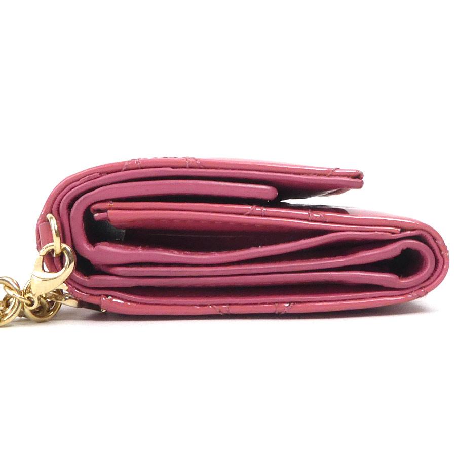 クリスチャンディオール Christian Dior 三つ折り財布 パテントレザー