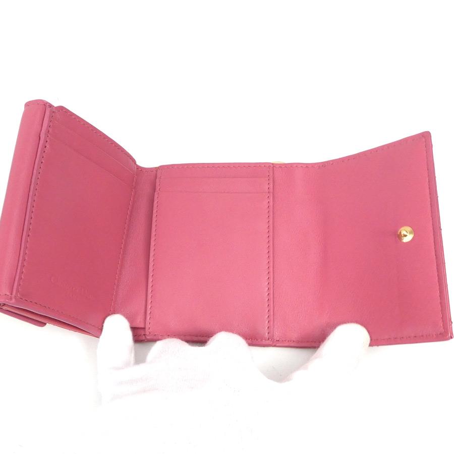 クリスチャンディオール Christian Dior 三つ折り財布 パテントレザー