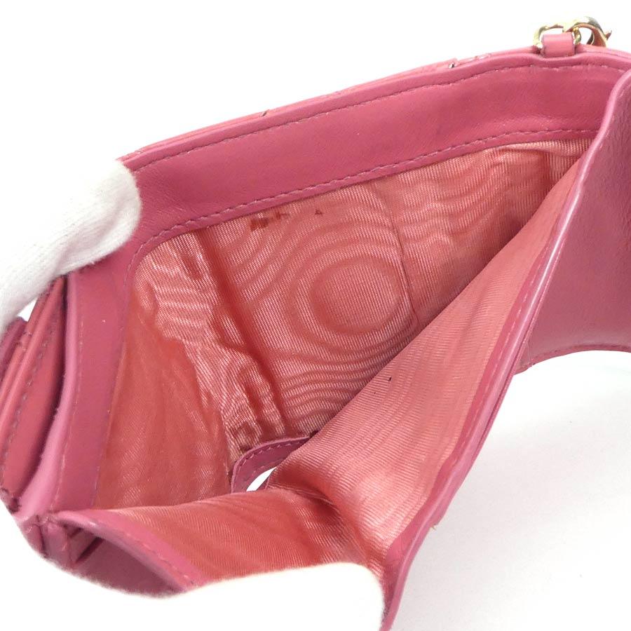 クリスチャンディオール Christian Dior 三つ折り財布 パテントレザー