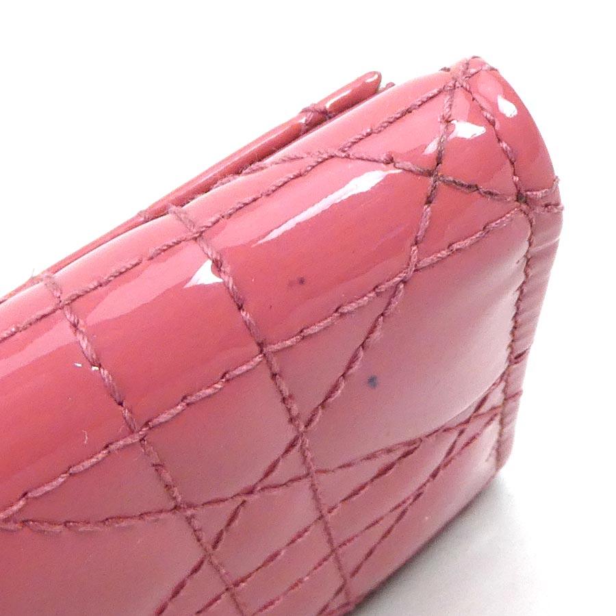 クリスチャンディオール Christian Dior 三つ折り財布 パテントレザー