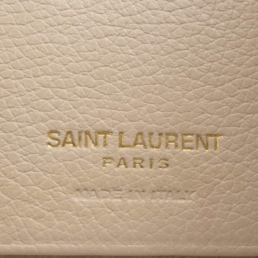 サンローラン SAINT LAURENT キーケース レザー ライトベージュ