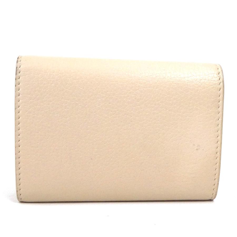 サンローラン SAINT LAURENT キーケース レザー ライトベージュ