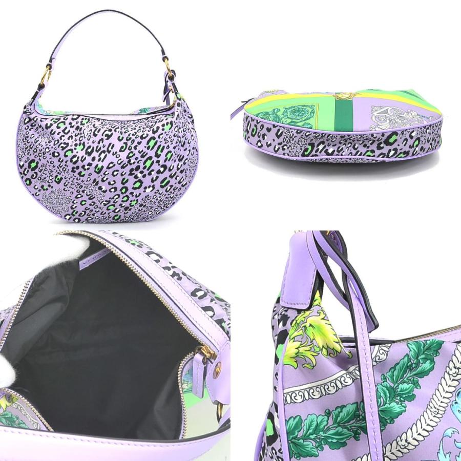 ヴェルサーチ VERSACE ハンドバッグ ナイロン パープル系マルチカラー