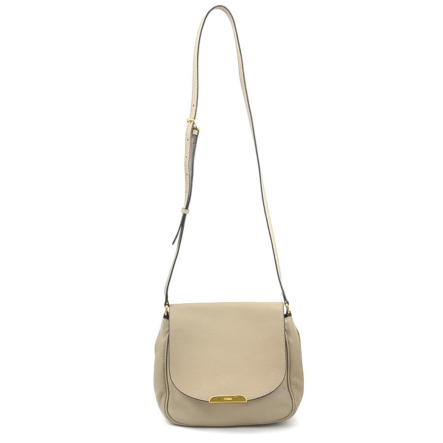 Fendi ショルダーバッグ ベージュ FENDI（フェンディ） ショルダーバッグ レザー ベージュ : ブランド