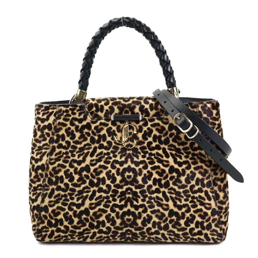 ジミーチュウ JIMMY CHOO ハンドバッグ ショルダーバッグ レオパード 