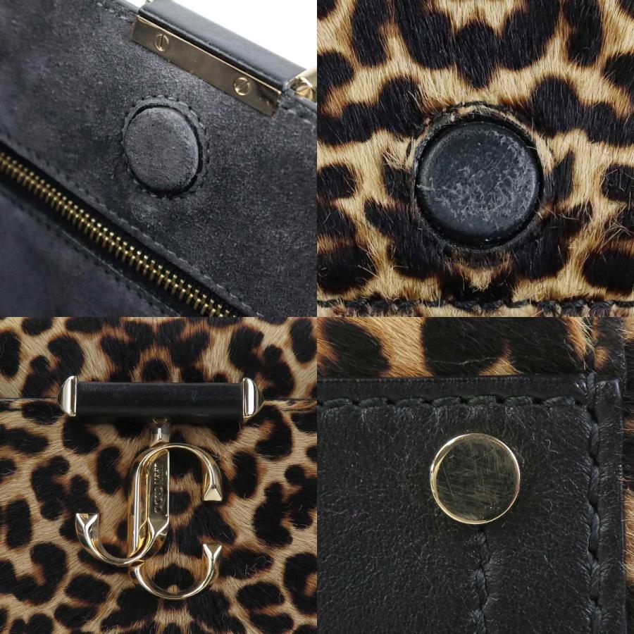 ジミーチュウ JIMMY CHOO ハンドバッグ ショルダーバッグ レオパード 