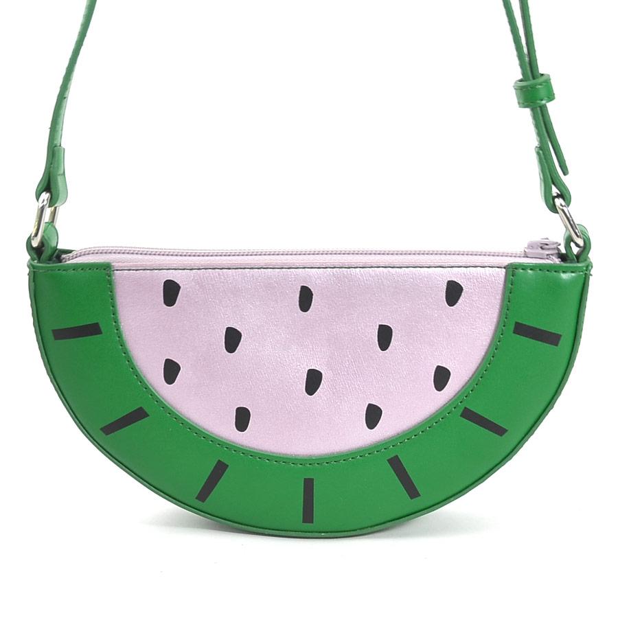 ステラマッカートニー Stella McCartney ショルダーバッグ すいか スイカ レザー グリーン×ピンク×ブラック_2