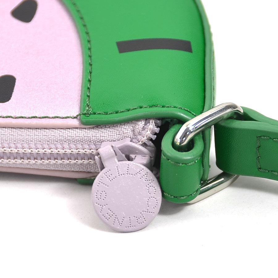 ステラマッカートニー Stella McCartney ショルダーバッグ すいか スイカ レザー グリーン×ピンク×ブラック_9