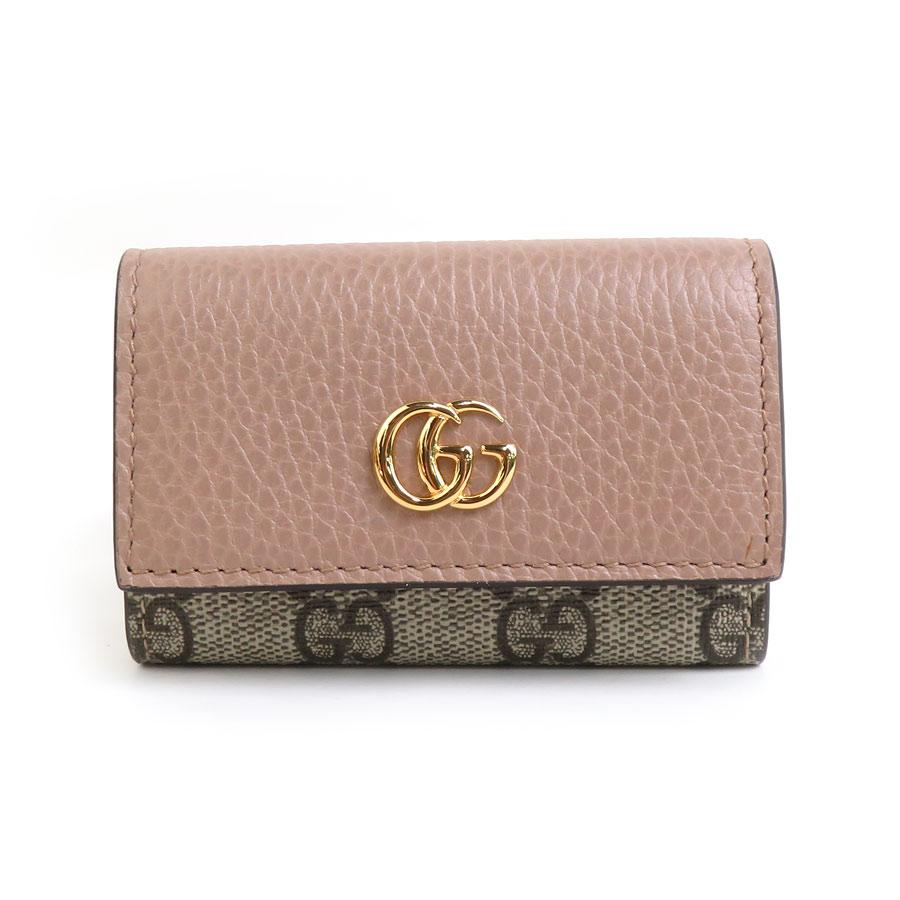 未使用品　箱付き　GUCCI グッチ　キーケース　GGスプリーム　マイクロGG GUCCI（グッチ） キーケース GGスプリームキャンバス/レザー ピンク