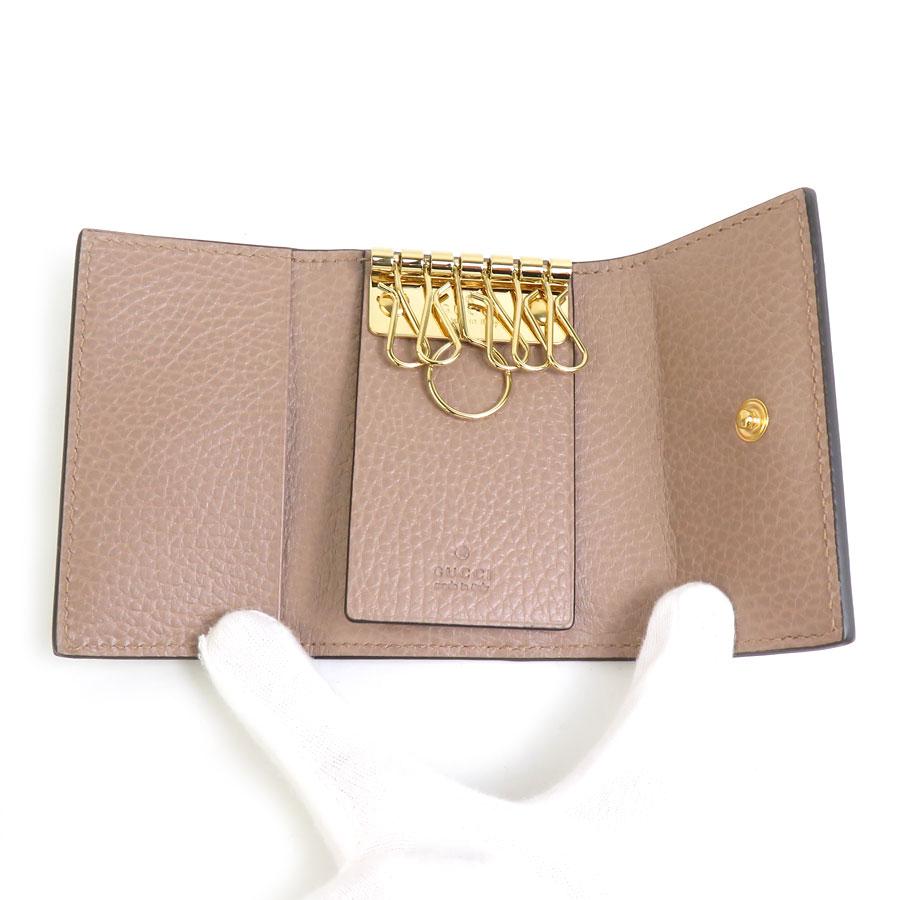 GUCCI（グッチ） キーケース GGスプリームキャンバス/レザー ピンク