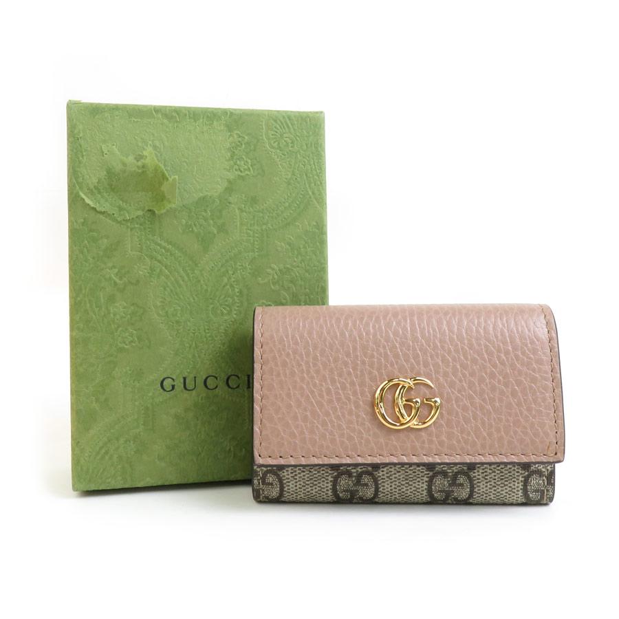 GUCCI（グッチ） キーケース GGスプリームキャンバス/レザー ピンク