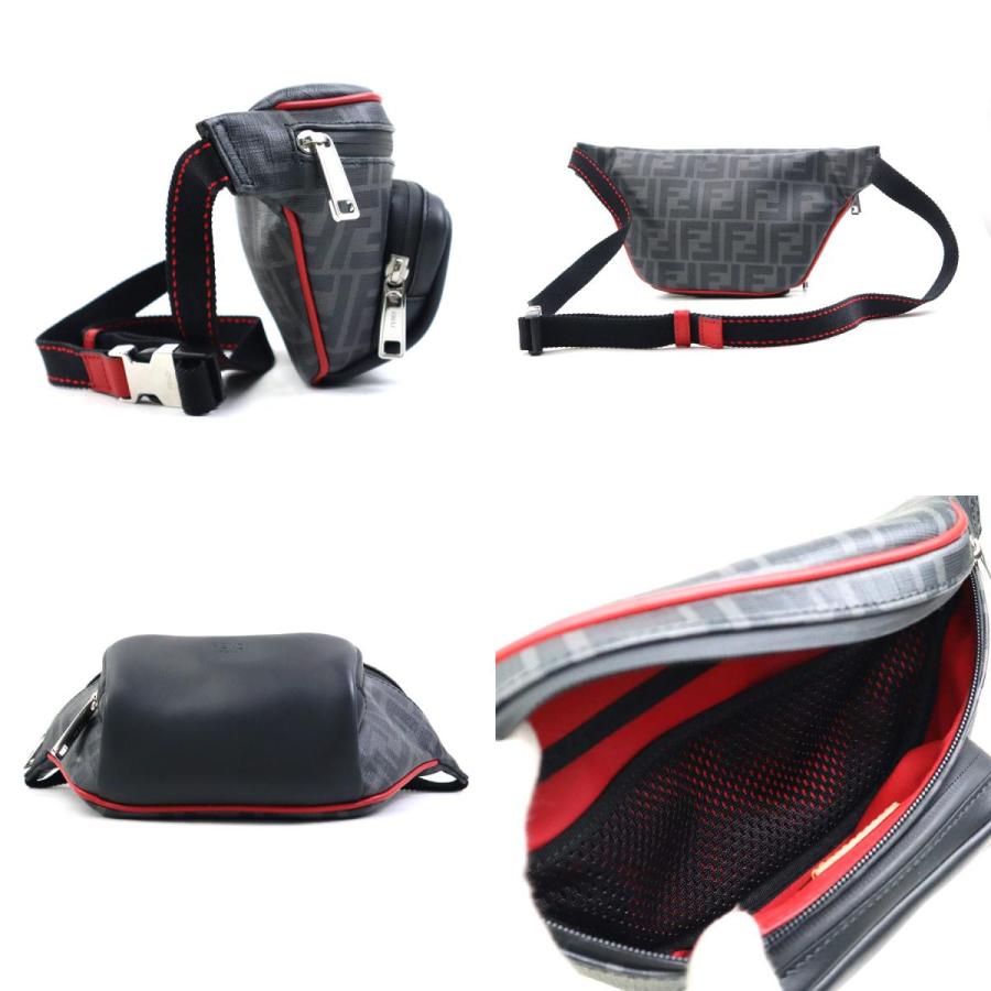 FENDI フェンディ ウエストバッグ ボディバッグ レザー ブラック