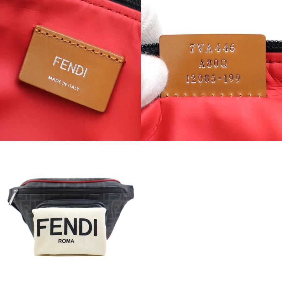 FENDI フェンディ ウエストバッグ ボディバッグ レザー ブラック