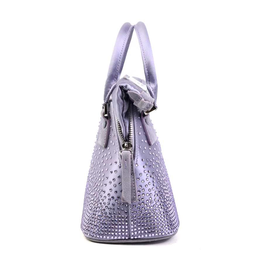 ★3日以内返品可★ 美品 MAISON MARGIELA メゾンマルジェラ サテン ラインストーン 5AC CINEMA INFERNO BABY SB2WG0006 2wayショルダーバッグ ピンク ラインストーン ナイロン レディース Maison Margiela 5AC Cinema Inferno Baby ショルダーバッグ