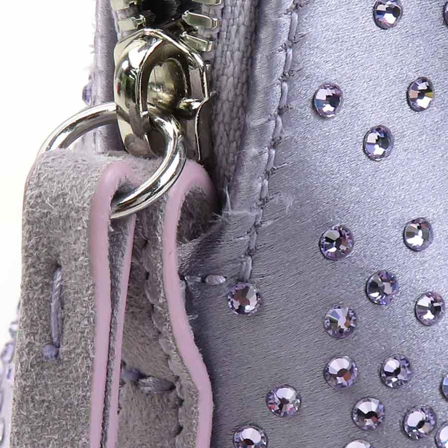 ★3日以内返品可★ 美品 MAISON MARGIELA メゾンマルジェラ サテン ラインストーン 5AC CINEMA INFERNO BABY SB2WG0006 2wayショルダーバッグ ピンク ラインストーン ナイロン レディース メゾンマルジェラ Maison Margiela ハンドバッグ ショルダーバッグ 5AC