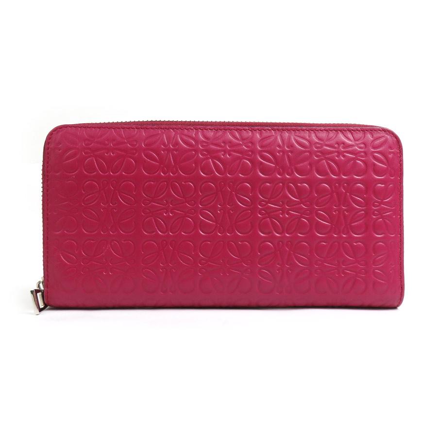 LOEWE（ロエベ） ラウンドファスナー長財布 アナグラム レザー