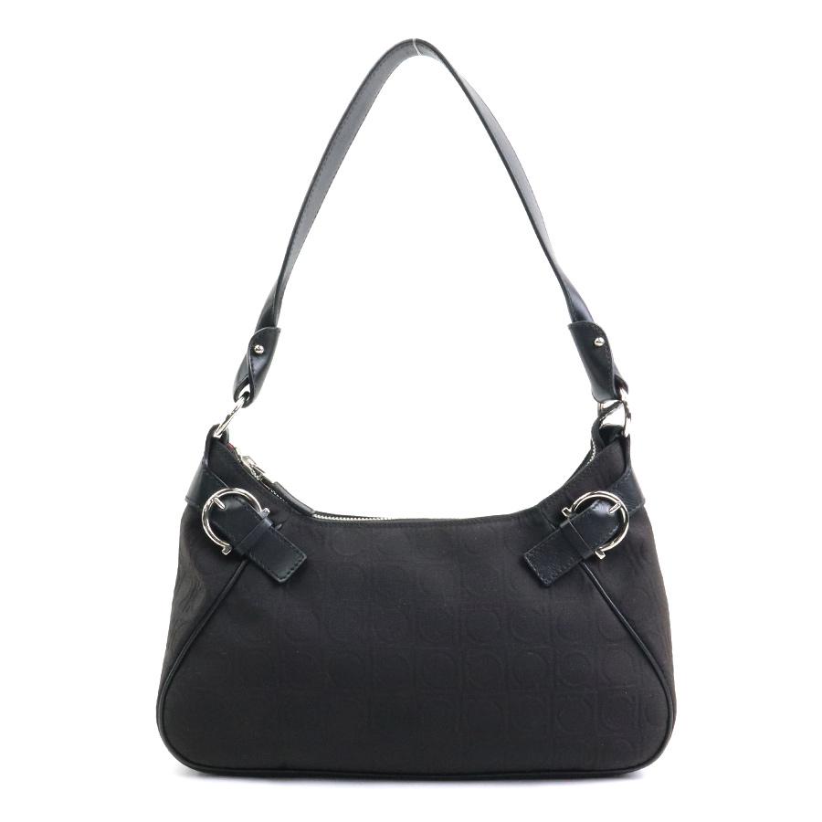 サルヴァトーレフェラガモ ハンドバッグ キャンバス ガンチーニ 肩掛け FERRAGAMO （新品・未使用品）サルヴァトーレフェラガモ