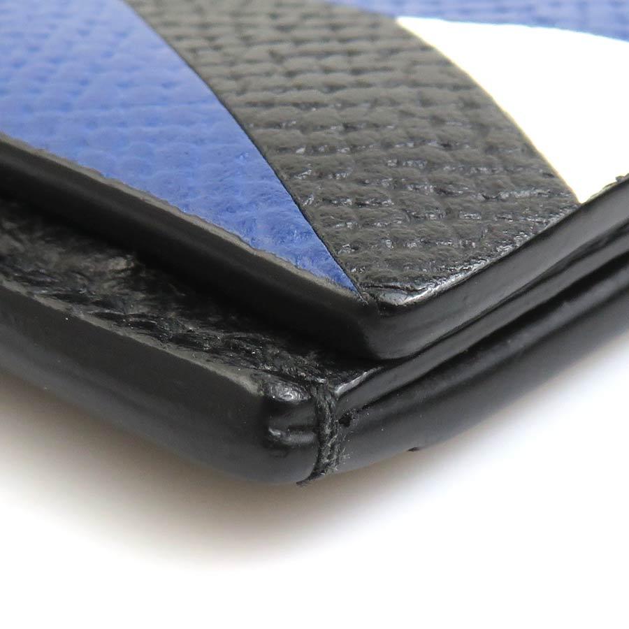 dunhill（ダンヒル） カードケース レザー ブラック×ブルー×ホワイト