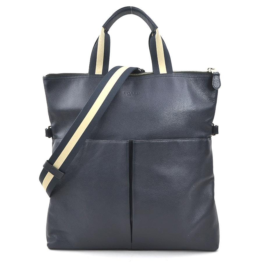 COACH（コーチ） ハンドバッグ ショルダーバッグ レザー ネイビー