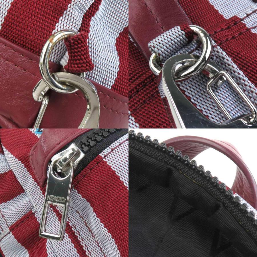 KENZO ケンゾー リュック ナイロン/レザー ボルドー×ライトブルー