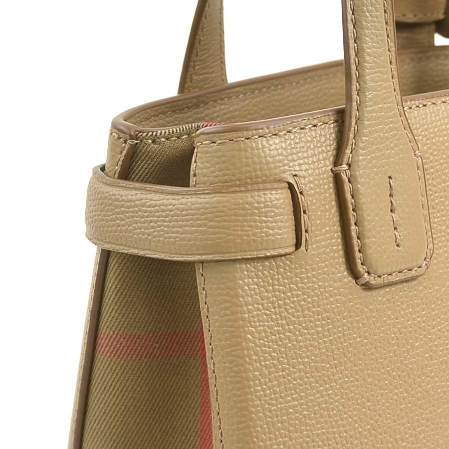 バーバリー BURBERRY ハンドバッグ ショルダーバッグ レザー/キャンバス キャメル_5