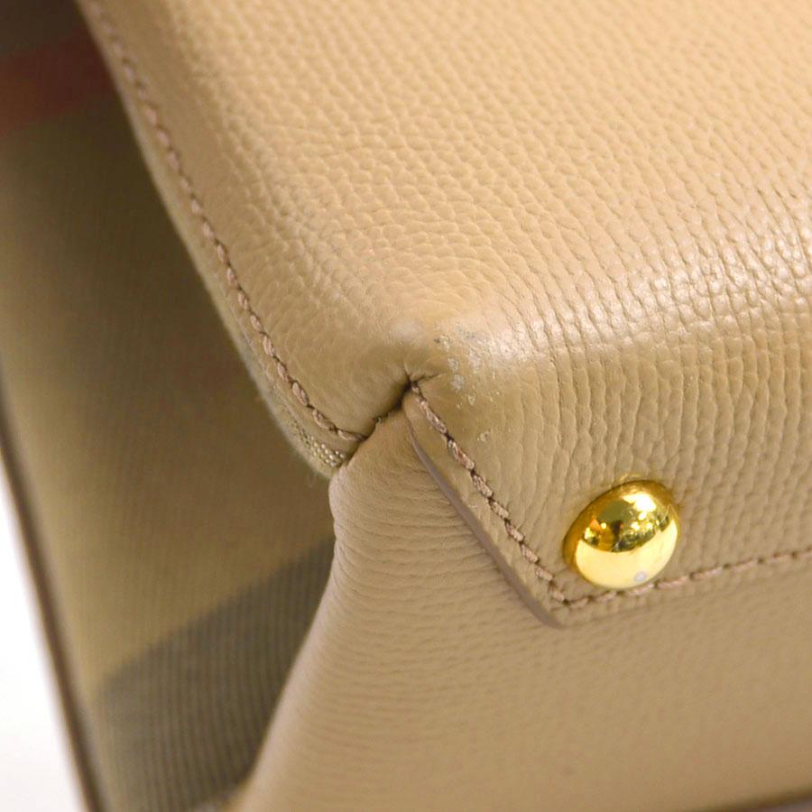 バーバリー BURBERRY ハンドバッグ ショルダーバッグ レザー/キャンバス キャメル_6