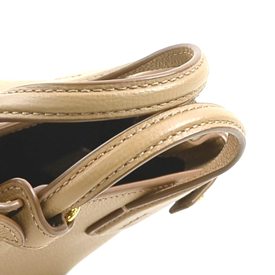 バーバリー BURBERRY ハンドバッグ ショルダーバッグ レザー/キャンバス キャメル_7