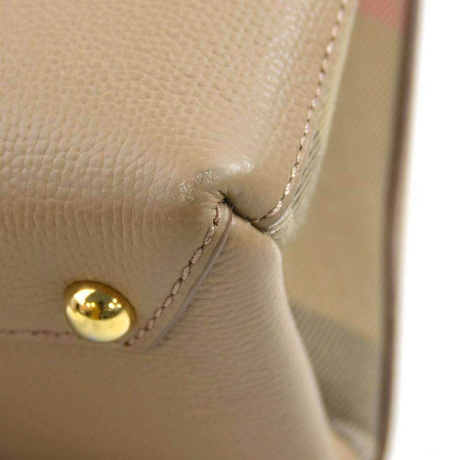 バーバリー BURBERRY ハンドバッグ ショルダーバッグ レザー/キャンバス キャメル_9