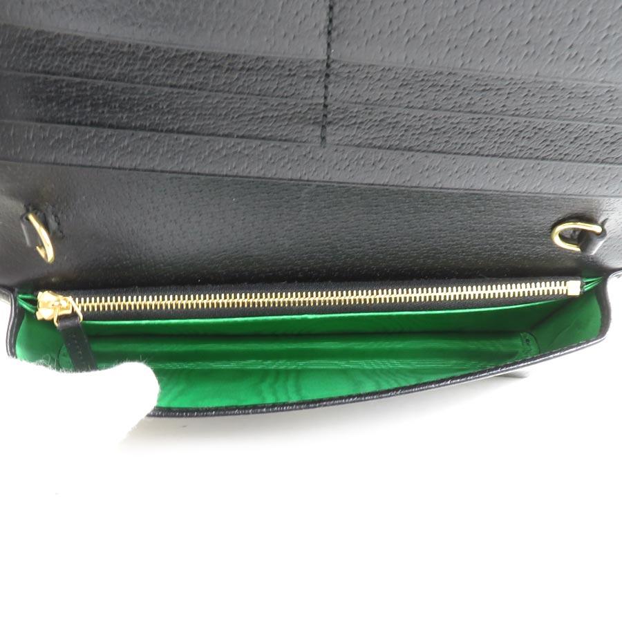 GUCCI×adidas コラボ チェーンウォレット グッチ 長財布 ブラック GUCCI グッチ ウォレットチェーン adidasコラボ レザー ブルー