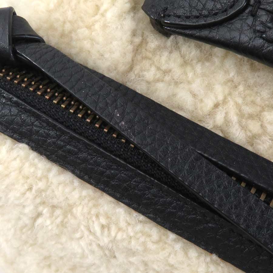 COACH（コーチ） ショルダーバッグ ボア/レザー アイボリー×ブラック