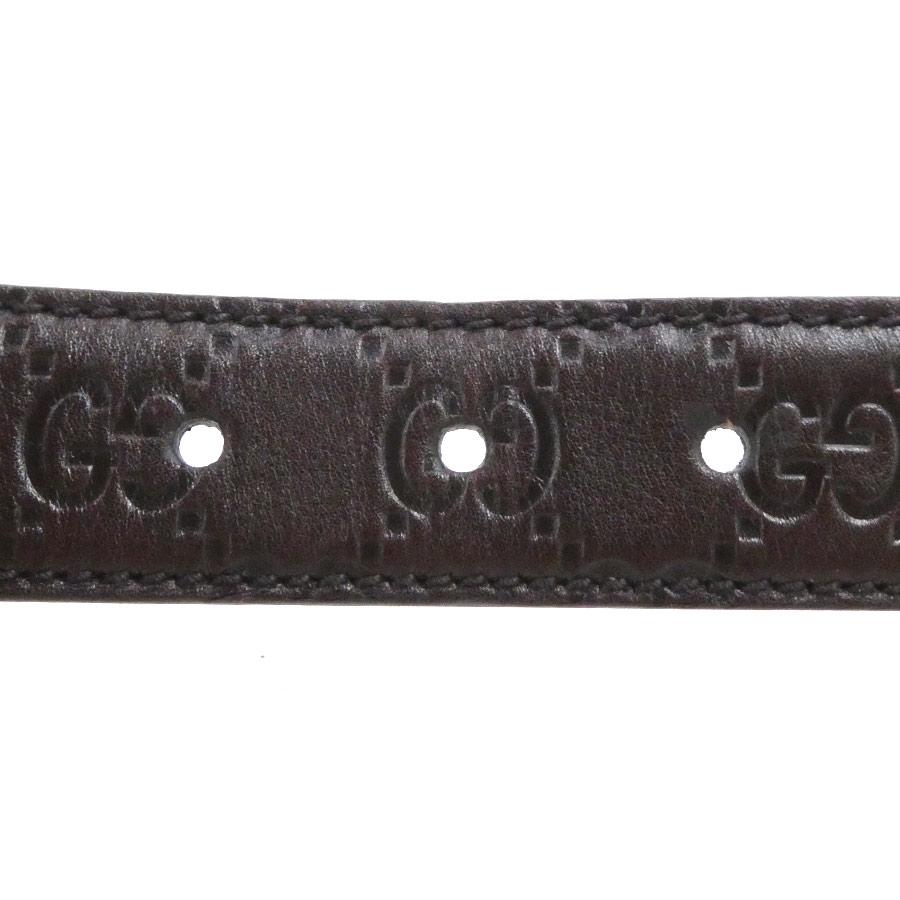 GUCCI グッチ ベルト 161374 ブラウン レザー メッキ 85.34 ブランド別