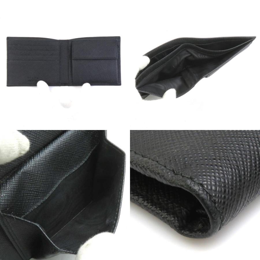 PRADA（プラダ） 二つ折り財布 レザー ブラック : ブランドバリュー