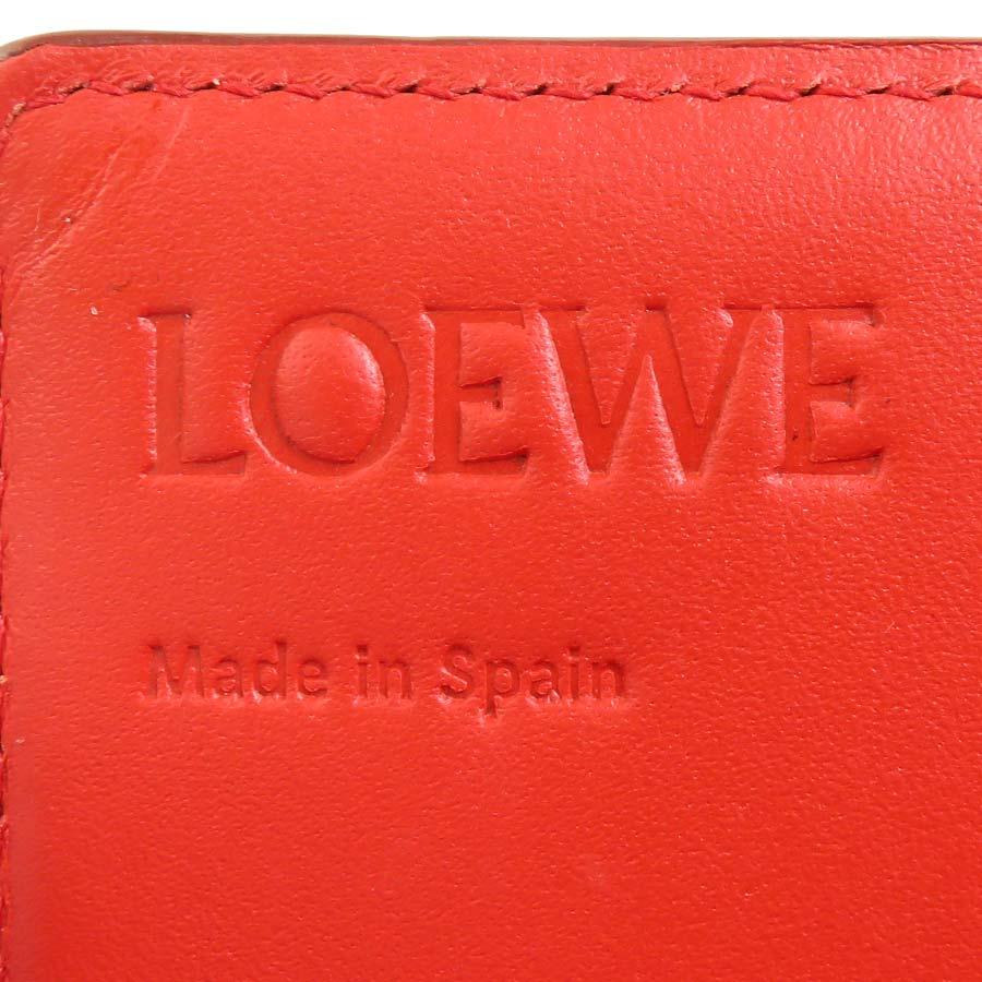 LOEWE（ロエベ） 二つ折り長財布 レザー レッド : ブランドバリュー