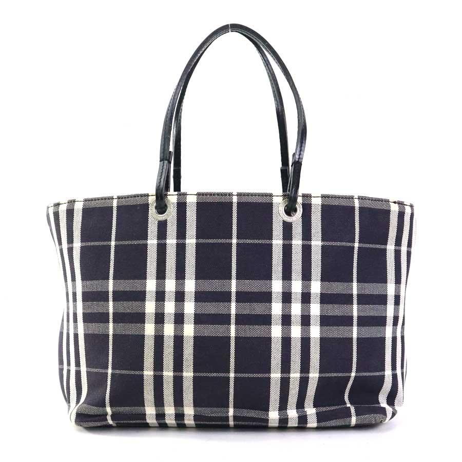 BURBERRY（バーバリー） ハンドバッグ キャンバス/レザー ブラック系