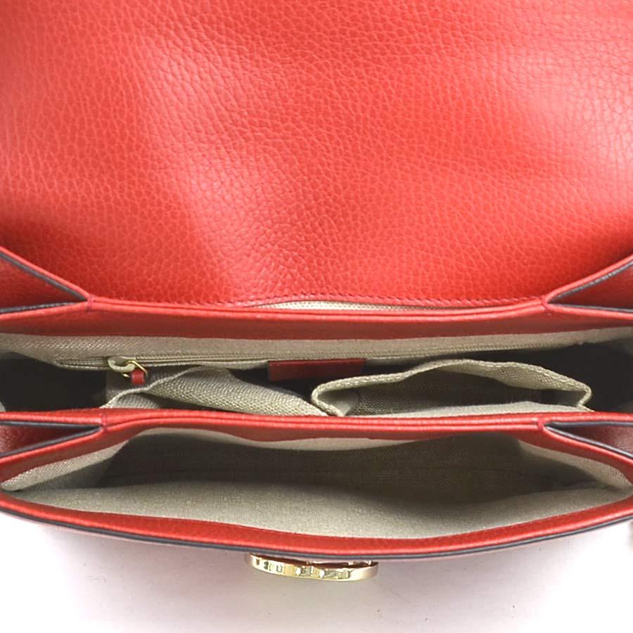 GUCCI（グッチ） ショルダーバッグ インターロッキングG レザー レッド