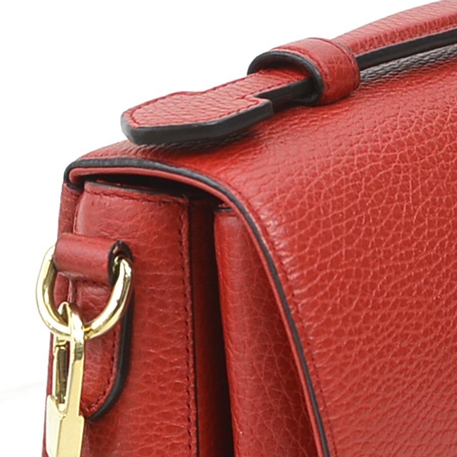 GUCCI（グッチ） ショルダーバッグ インターロッキングG レザー レッド