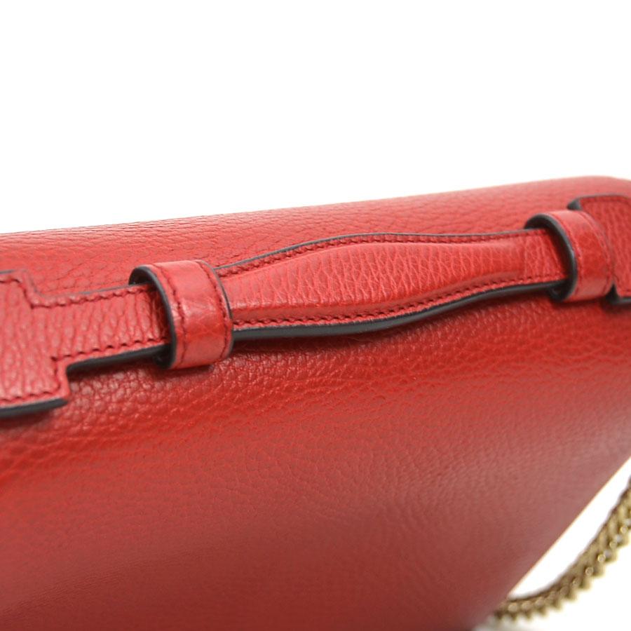 GUCCI（グッチ） ショルダーバッグ インターロッキングG レザー レッド