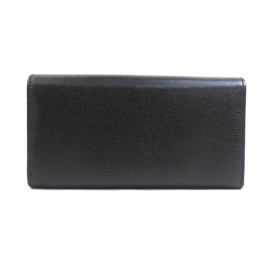 GUCCI（グッチ） 長財布 インターロッキングG レザー ブラック