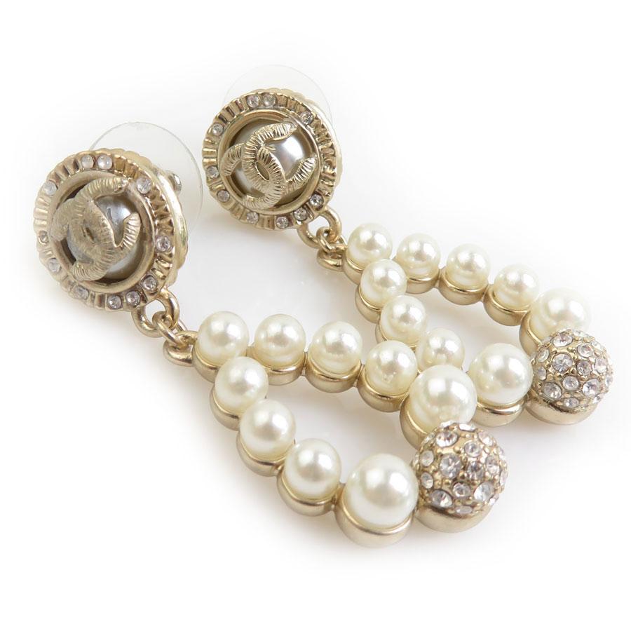 CHANEL パール付きピアス CHANEL シャネル ピアス メタル/フェイクパール ゴールド