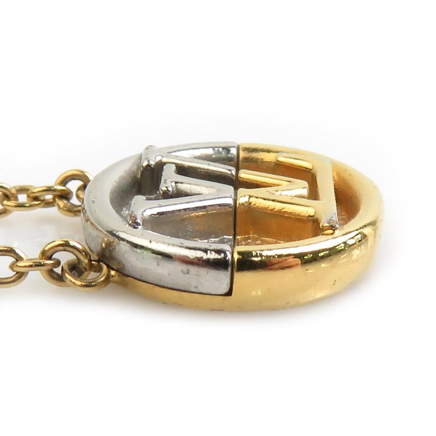 【美品】ルイヴィトン　ネックレス　コリエ・L to V　ゴールド　シルバー LOUIS VUITTON ルイ ヴィトン コリエ L to V ネックレス M69643