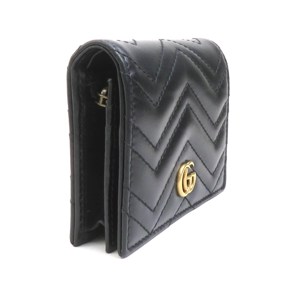 GUCCI（グッチ） 二つ折り財布 レザー ブラック : ブランドバリュー