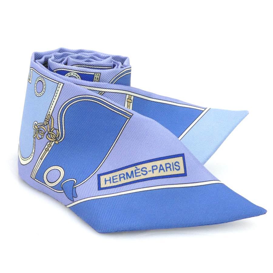 HERMES エルメス スカーフ ツイリー シルク ライトパープル系