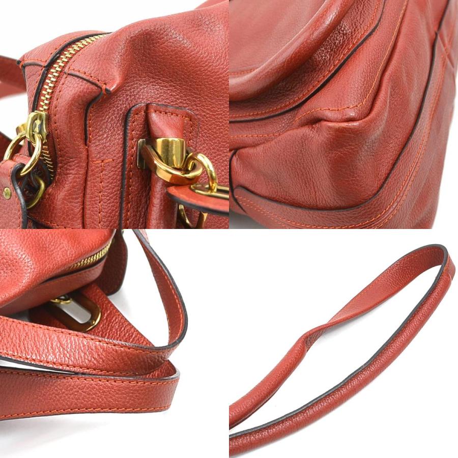 クロエ Chloé パラティ Paraty レザー 2way バッグ 赤 中古・古着通販】Chloe (クロエ) パラティ 2WAYショルダーバッグ