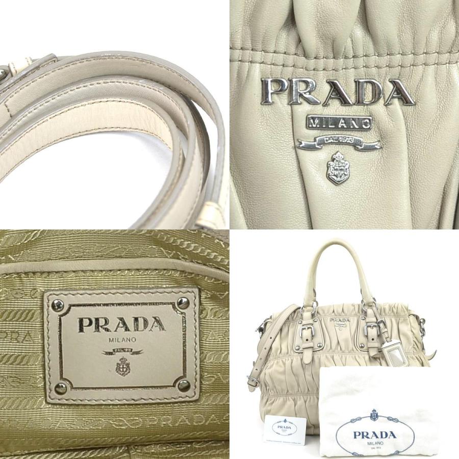 PRADA（プラダ） ハンドバッグ ショルダーバッグ レザー ベージュ