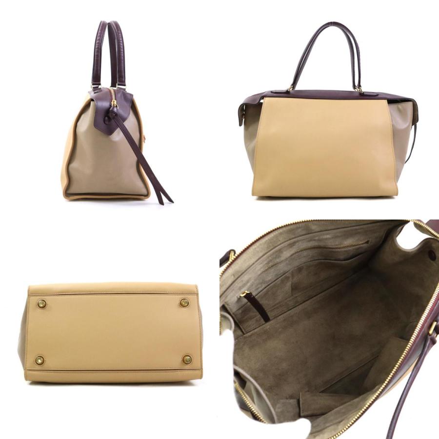 CELINE ハンドバッグ ベージュ ブラック CELINE（セリーヌ） ハンドバッグ 167793 ラゲージ マイクロショッパー